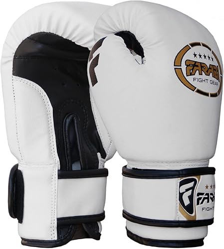 Vista 50 de Farabi - Guantes de boxeo para niños, para Muay Thai, Kick Boxing, entrenamiento, MMA, saco de boxeo Rojo