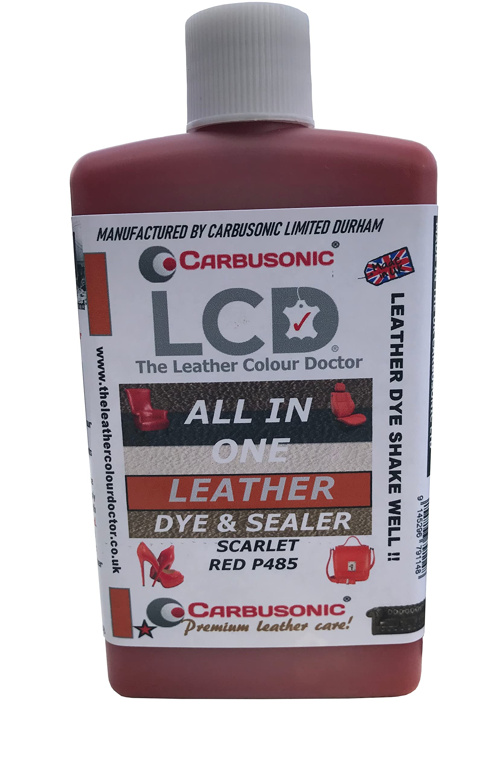 Carbusonic All in one Leather dye and sealant, Interior Leather Paint for Car Seats, Sofas, Arm Chairs, Shoes, Handbags & More. (Dark Grey, 500 ml) — view 25