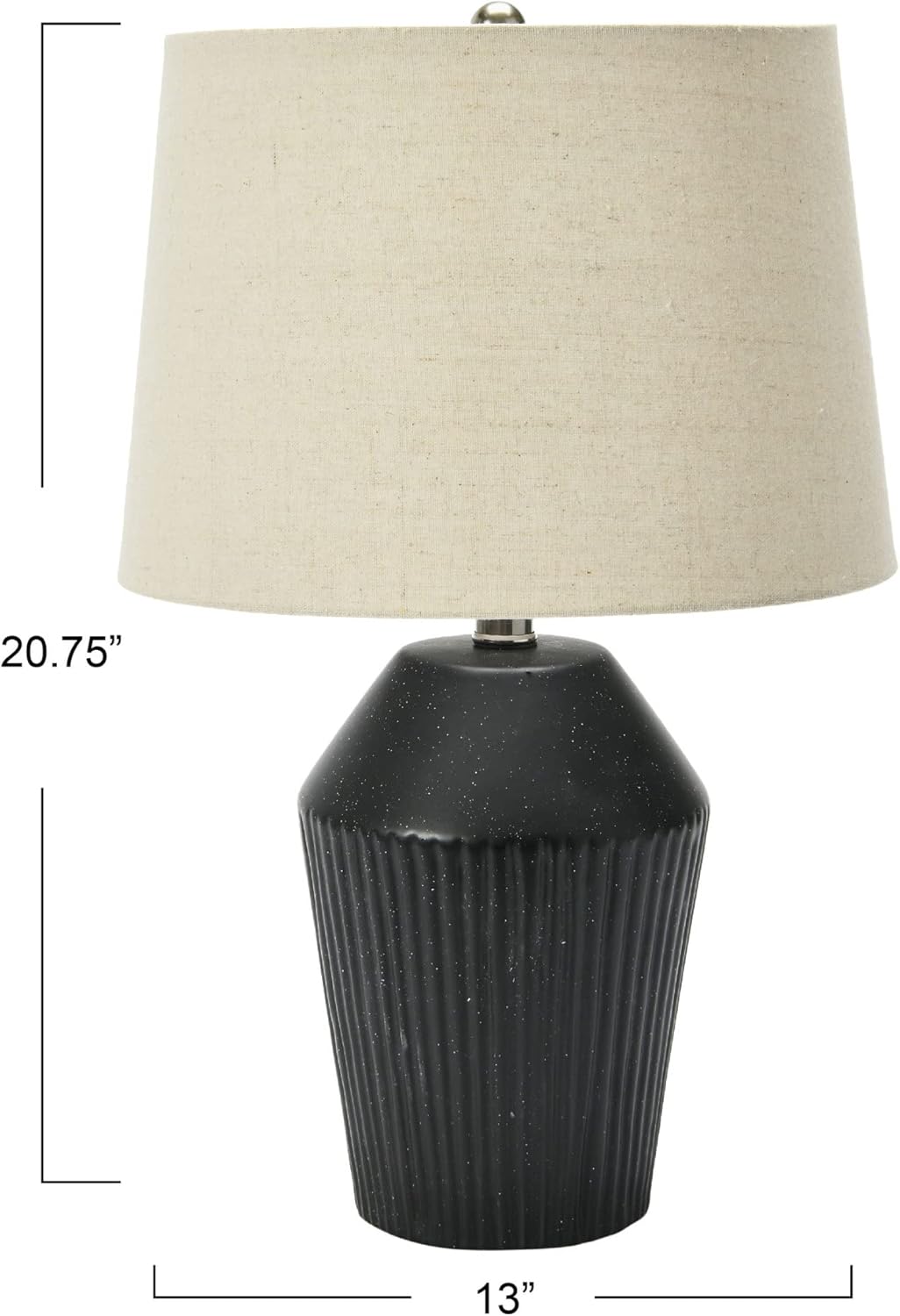 Creative Co-Op Round Stoneware Desk Lamp