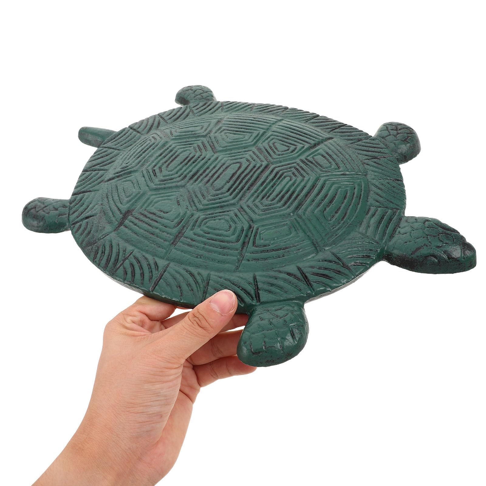 Hemobllo Gusseiserne Schildkröten Trittstein Gartenfigur für Wege und