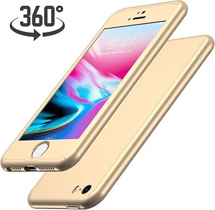 Funda iPhone SE + Protector de Pantalla de Vidrio Templado, Luckydeer Carcasa iPhone 5 360 Grados Ultra-Delgado Ultraligero Anti-Ara?azos Carcasa iPhone 5S Antigolpes - Oro (4.0 Pulgadas) Funda iPhone SE + Protector de Pantalla de Vidrio Templado, Luckydeer Carcasa iPhone 5 360 Grados Ultra-Delgado Ultraligero Anti-Ara?azos Carcasa iPhone 5S Antigolpes - Oro (4.0 Pulgadas)