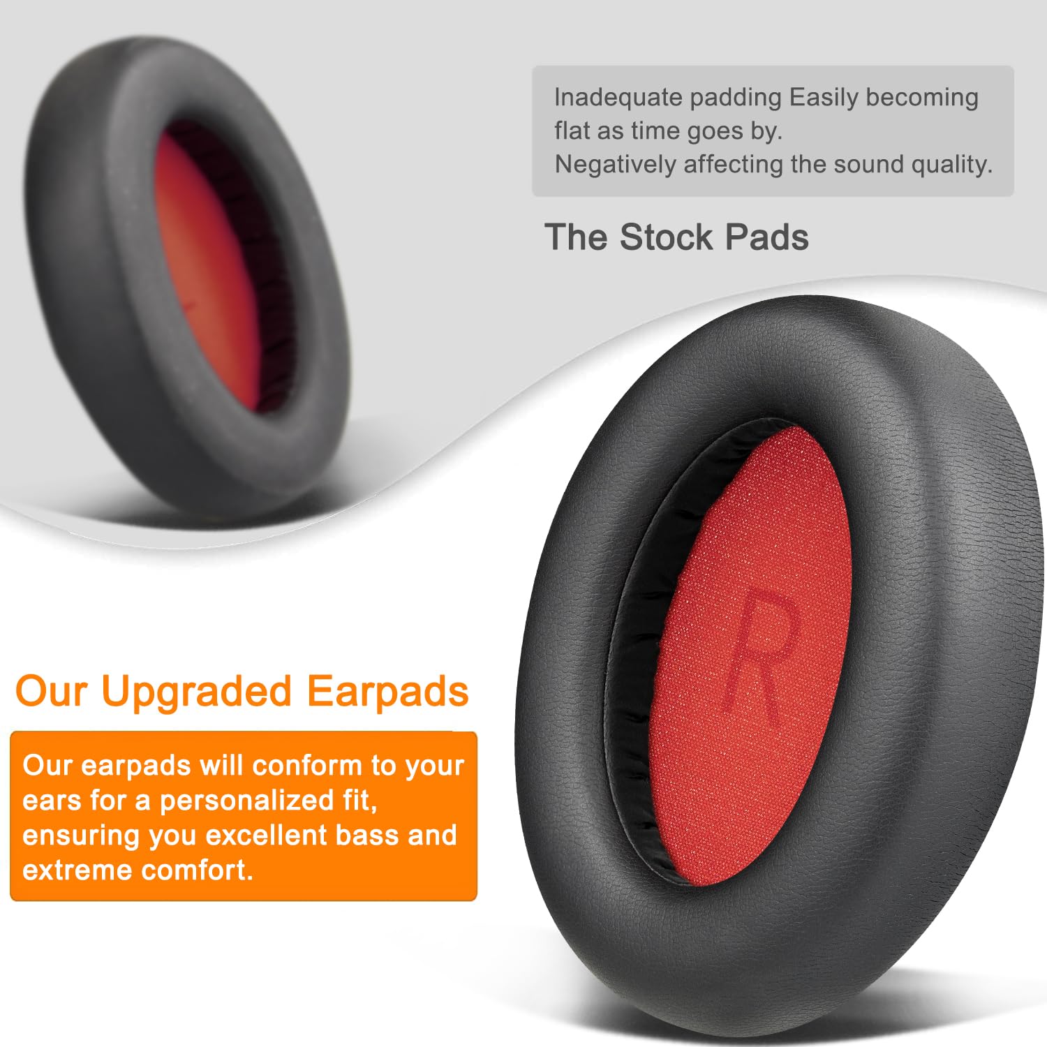 SOULWIT Professional Earpads Cushions Replacement for 1MORE SonoFlow/SonoFlow SE/SonoFlow Pro Headphones - Image 4