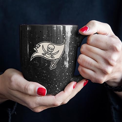 Miniatura 51 de Rico Industries, NFL Football - Taza de café de 16 oz de cerámica moteada, grabada con láser y de color de los equipos de fútbol americano de la NFL