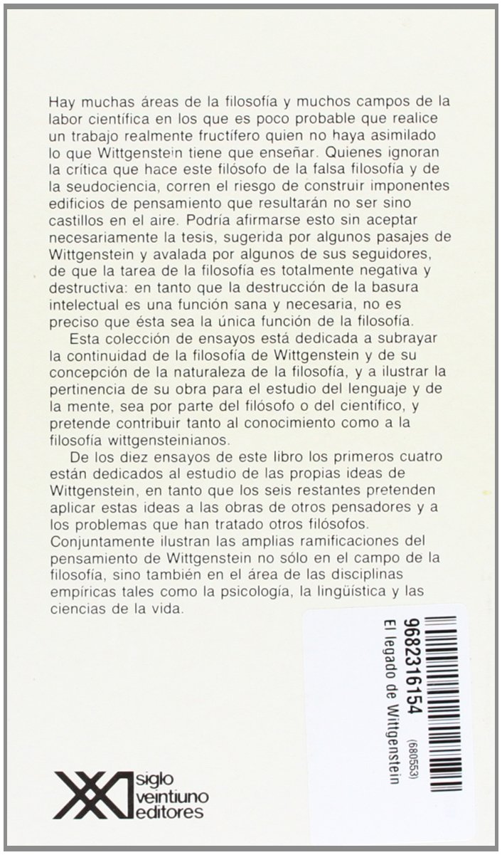 El legado de Wittgenstein (Filosofía)