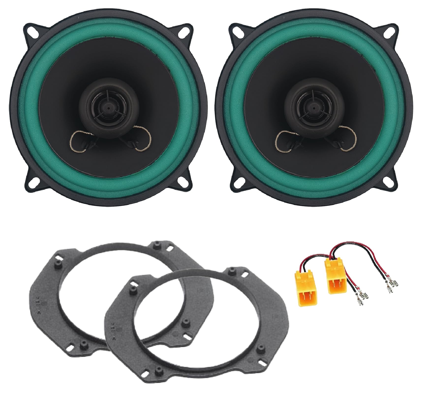 IPNOSIS Kit 2 casse IP-01130 da 13 cm per Alfa Romeo GTV, Spider, Fiat Multipla 199-2010, Lancia Ypsilon 1993, Peugeot 306 Hatchback dal 1993 al 2003,+ 2 Supporti Posteriori + 2 Connettori
