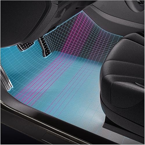 Miniatura 3 de Tapete de piso de coche compatible con Volvo V70 Xc60 V60 Xc90 S90 S60 V40 C30 C70 S80 V90 Xc40 Xc70 almohadilla de cuero para pies (color marrón