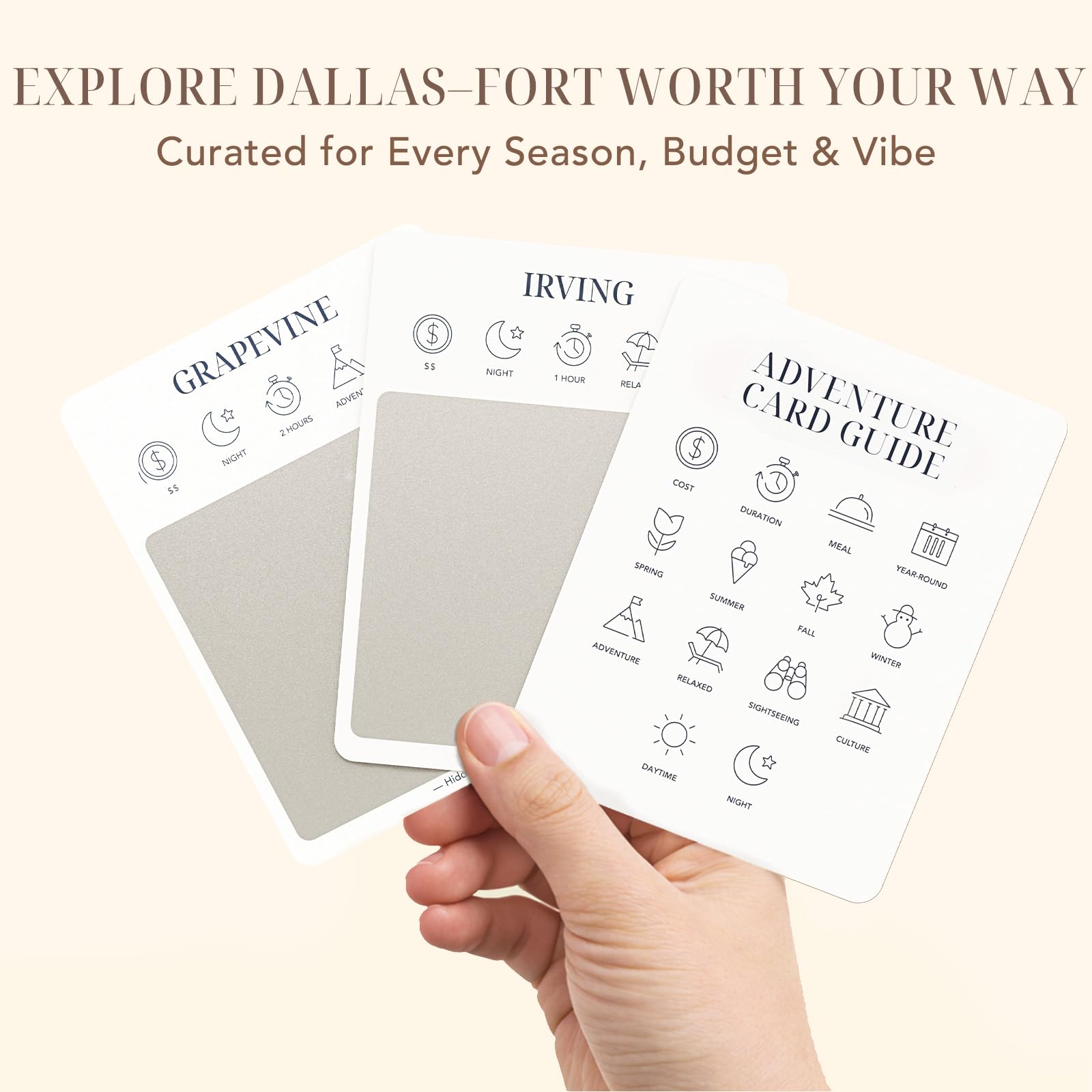 Dallas-Fort Worth Adventure - Cartoncini da grattare, 50 pezzi