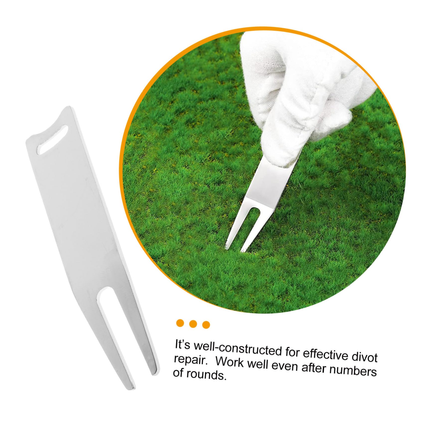 Toddmomy Golfgabel Golf Divot Rillenschärfer Golf Golf-Werkzeuge Entfernung Pitchgabeln Für Den Golfsport Golf-Divot-Tool Reparaturwerkzeuge Für Divots Eisen Silber