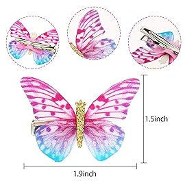 Boao 18 Pieces Glitter Butterfly Hair Clips for Girls Teens Women Hair Accessories (Novelty Style)