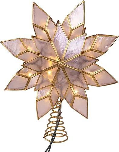 Miniatura 11 de Estrella Kurt Adler para árbol de Navidad con 10 luces transparentes y 1 foco de repuesto.