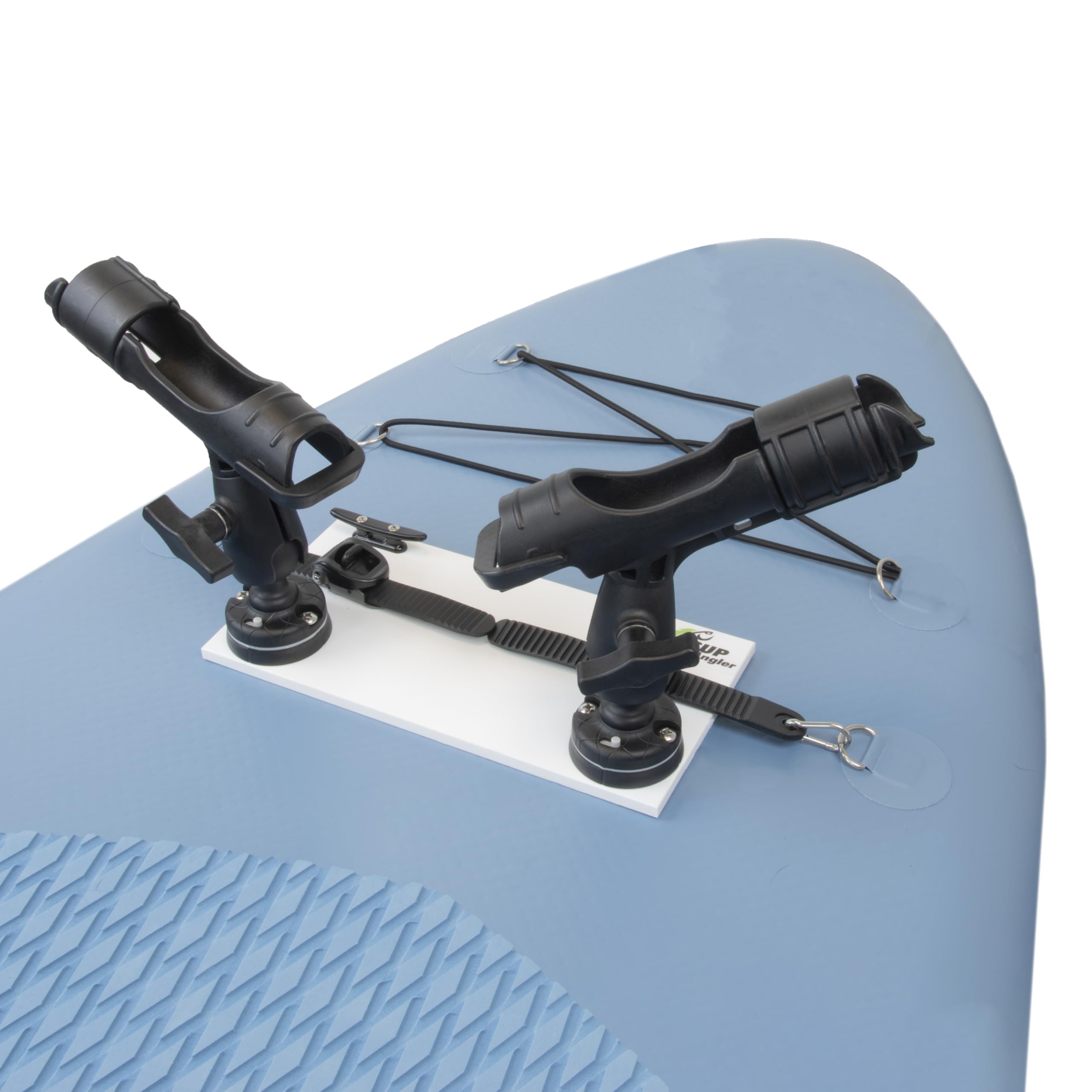 Photo 1 of SUP Angler Lite Universal Paddleboard Dual Fishing Rod Holder Mounting Kit with Swappable Accessories Mounts