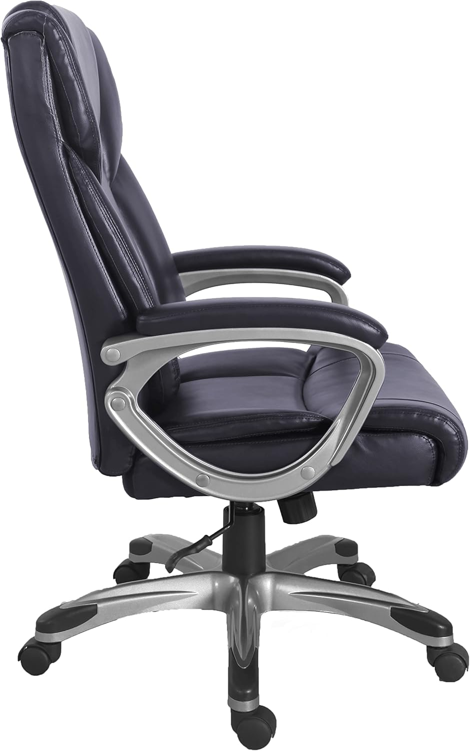  Basics High-Back Bonded Leather Executive Office Computer Desk Chair, Black, 29.13"D x 25.59"W x 41.34"H : Home & Kitchen