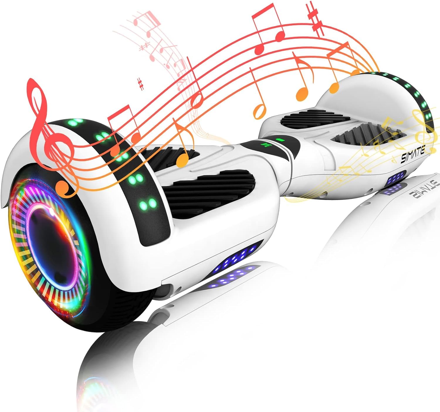 Smart Electric Scooter 2 Wheels Self Balancing Scooter Lithium Battery Hoverboard Balance Scooter white