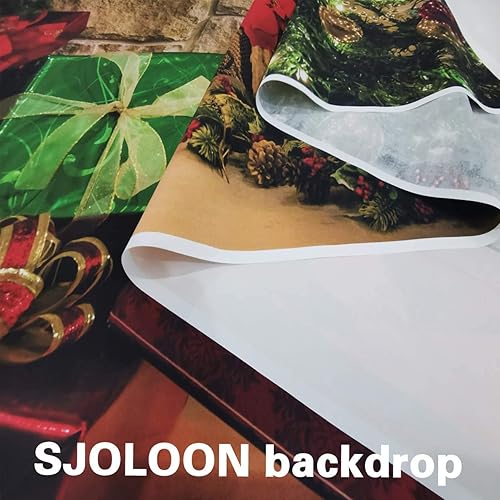 Miniatura 4 de SJOLOON Fondos de fotografía de Navidad Fondo de decoración de chimenea de Navidad para niños para estudio fotográfico (11209)