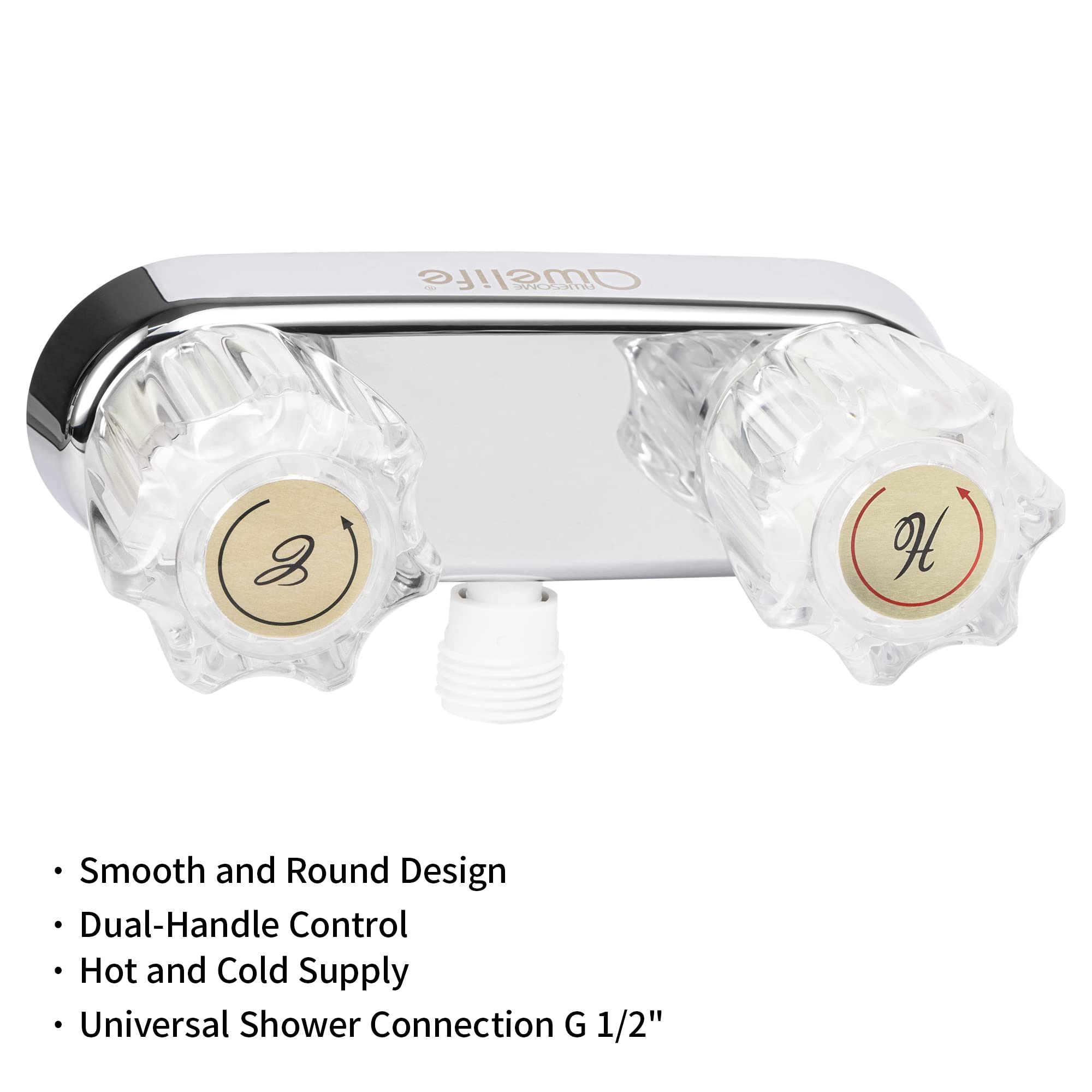 RV Faucet - 4' Shower Valve Diverter Assembly Kit, Replacement for RV Camper Shower Bathroom Mixing Valve Control - Image 3
