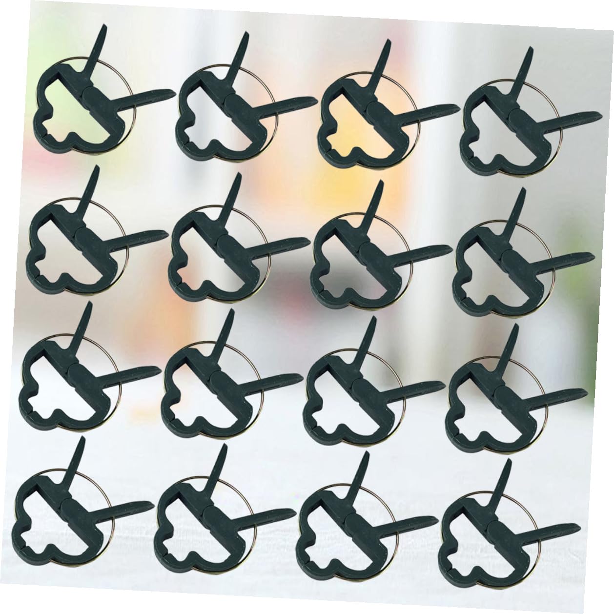 SHINEOFI Lot de 80 Clips de Jardin en PE Vert pour Support Végétal, Pinces Résistantes et Solide, 4 Paquet pour Attacher Plantes, Tuteur pour Jardin Extérieur