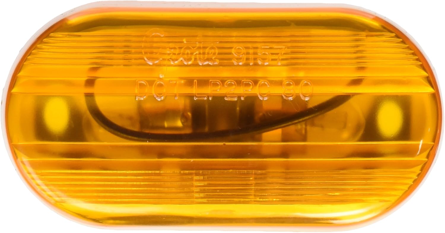 Grote 45263 Two-Bulb Oval Pigtail-Type Clearance Marker Light (Optic Lens)