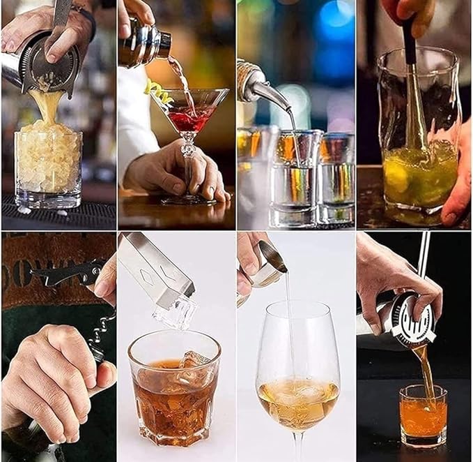 Set de Coctelera de 14 Piezas con Soporte, Acero Inoxidable miniatura 6