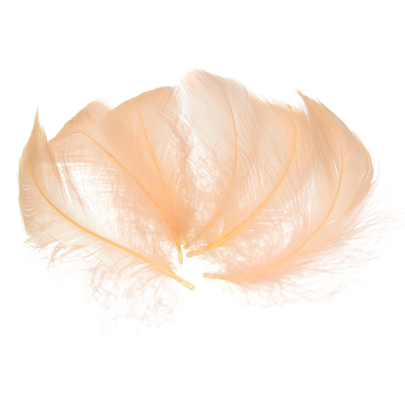 sourcing map 200 Pcs Champagne Craft Feathers, 3-5 Inch Colored Feathers for Crafting, Fluffy Feather Bulk for DIY Crafts, Dream Catcher Supplies, Wedding Party Decoration