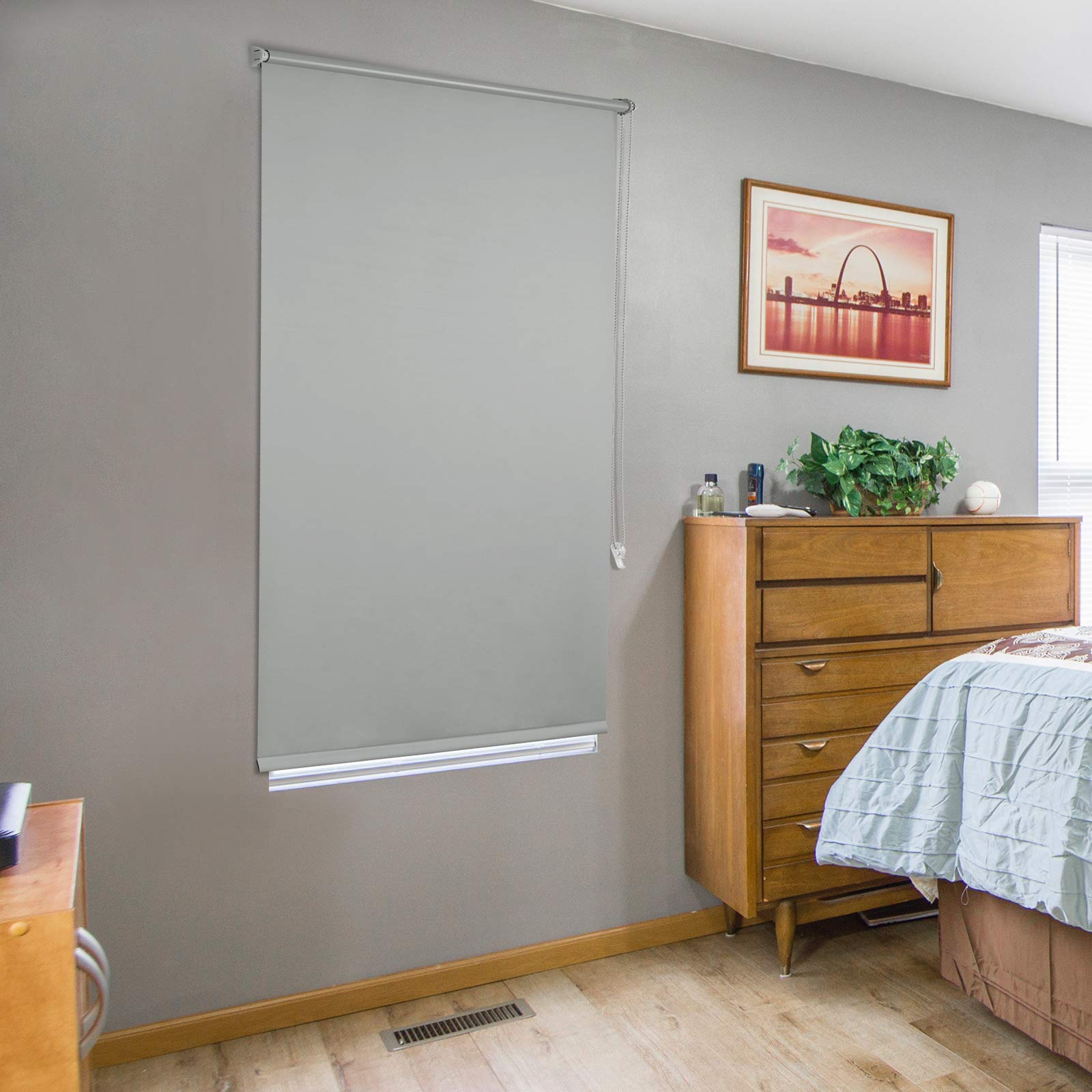 Goodivery ® Verduisterend rolgordijn, thermorolgordijn, 80 x 160 cm, crème, zonder
