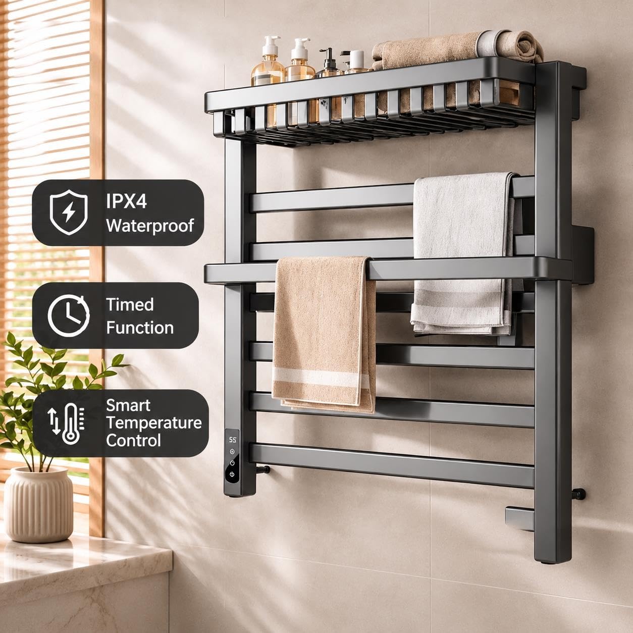 Toallero Eléctrico De Pared con Temporizador
