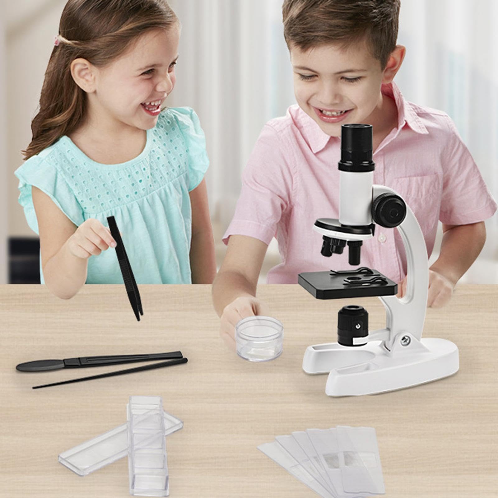 Microscopio per Bambini,Set Di Apprendimento Scientifico,Kit Scientifico Microscopio per Bambini - Per La Natura Attività All'Aria Aperta Casa Compleanni Progetti E Attività Didattiche