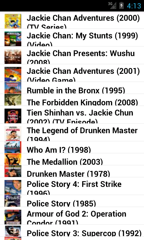 All Jackie Chan Movies List