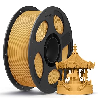 ANYCUBIC PLA 3D Printer Filament, 3D Printing PLA Filament 1.75mm Dimensional Accuracy +/- 0.02mm, 1KG Reusable Spool 2.2 lbs, Gold