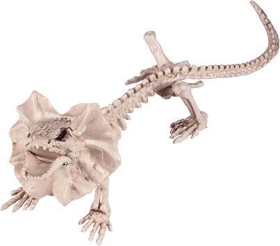 17" Frilled Lizard Skeleton Halloween Decoration Outdoor Agama Dragon Prop