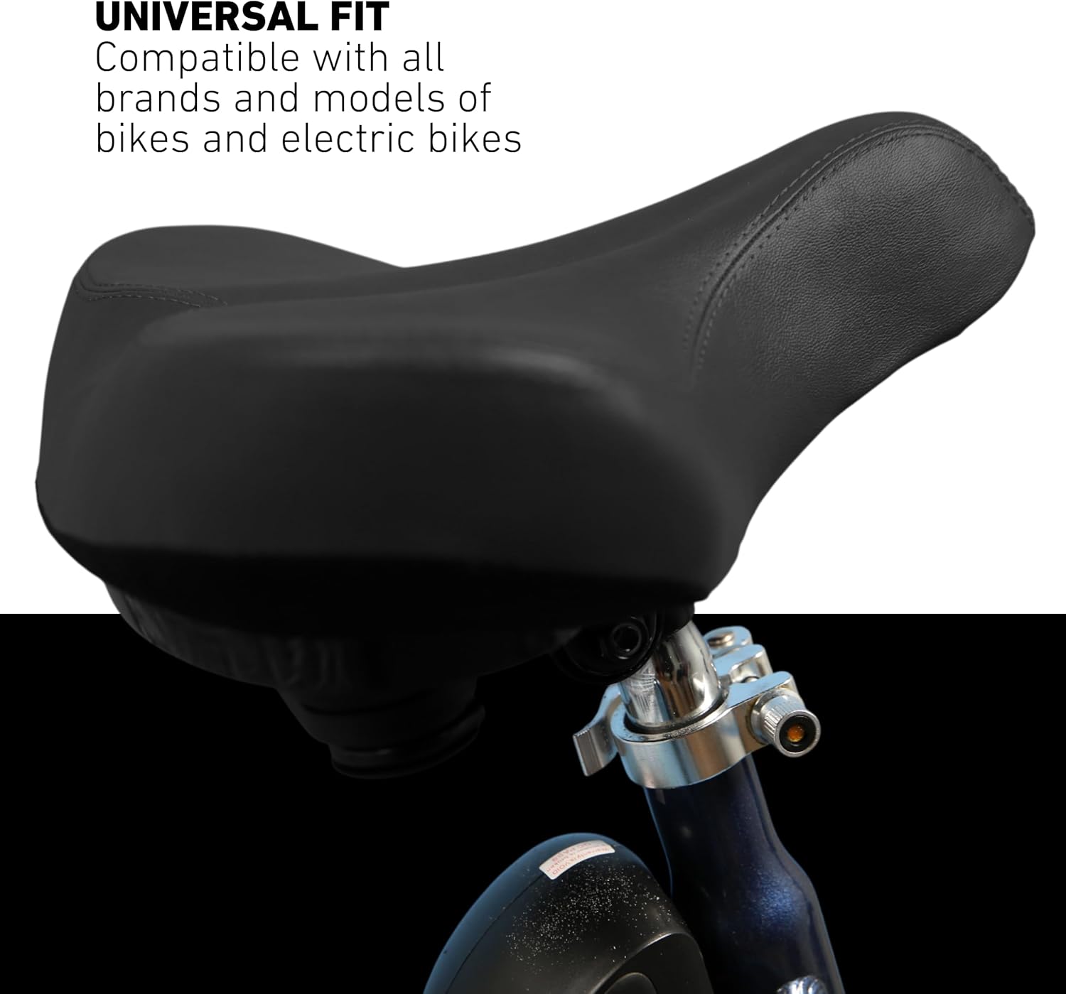 sixthreezero Bike Seat, Comfortable Bicycle Saddle Extra Large Wide Super Duper Max Cushion Comfort Seat for Men and Women