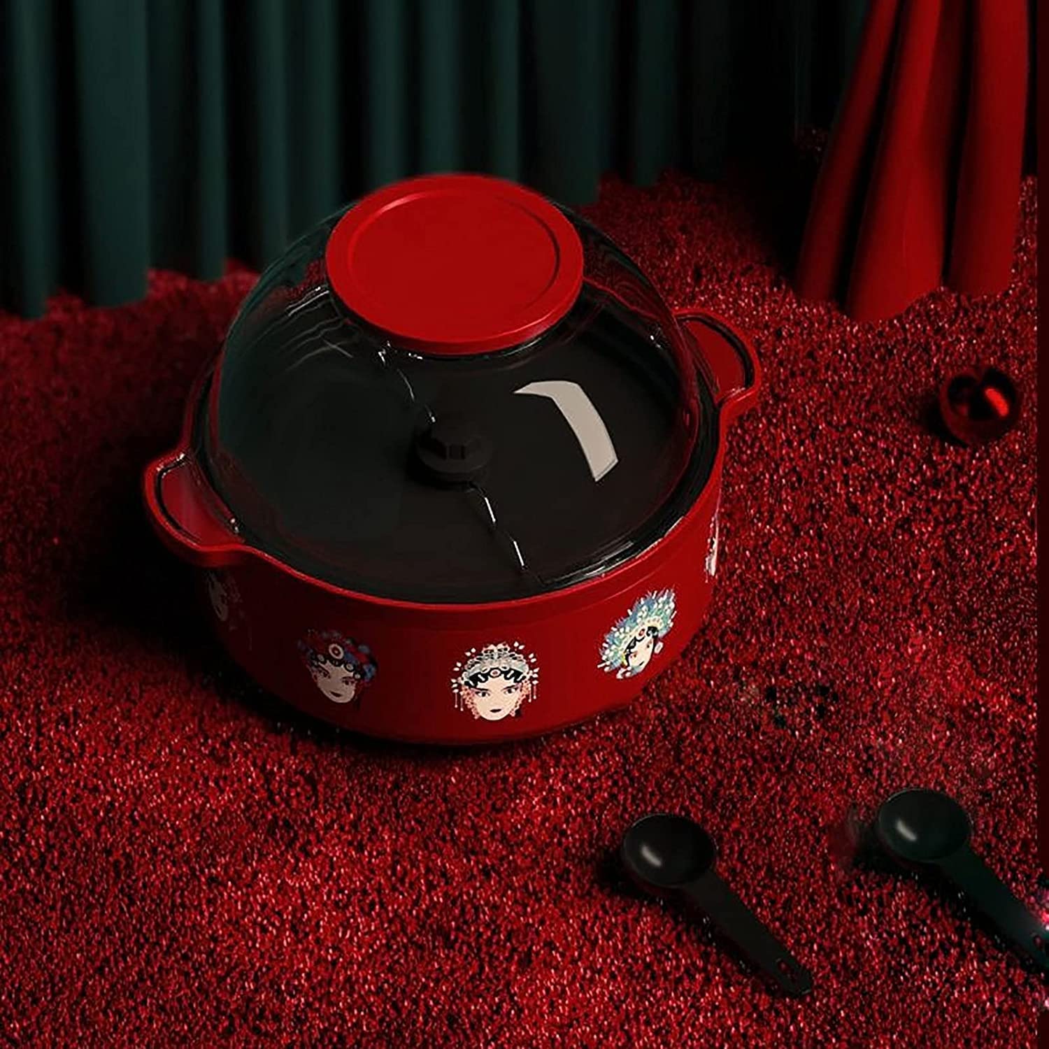 Mini Macchina per Popcorn, Macchina per Popcorn ad Aria Calda Senza Grassi per Uso Domestico/Senza Olio, Festa di Compleanno con Piastra Antiaderente Automatica