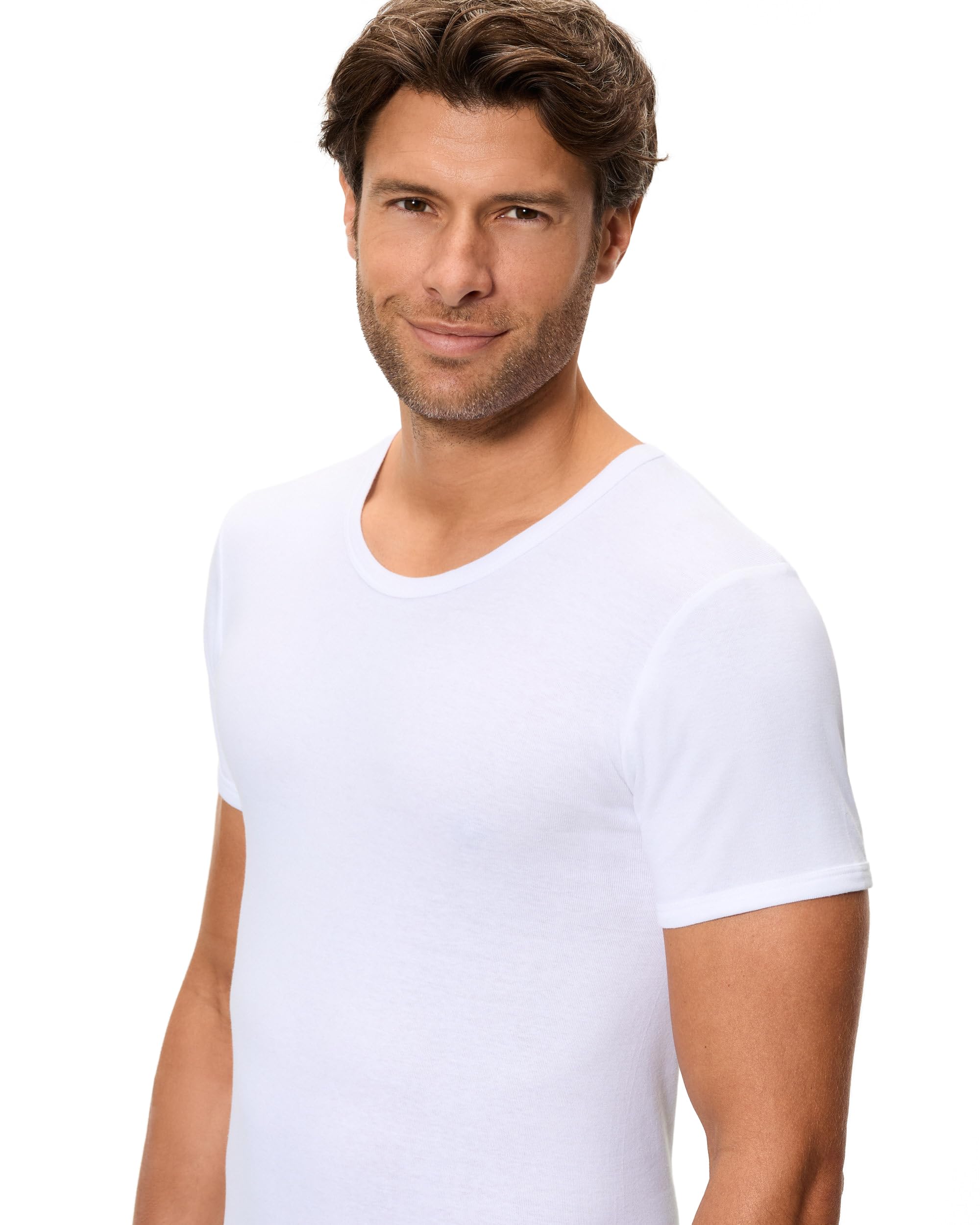 Abanderado Pack Camisetas de Manga Corta Cuello Redondo Clásico Algodón 100% Hombre x4