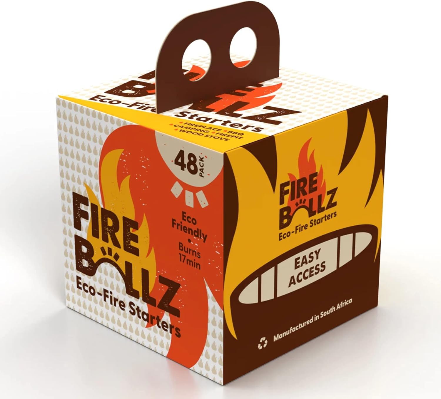 48-Pack Fire-Ballz Eco-Friendly Fire Starters