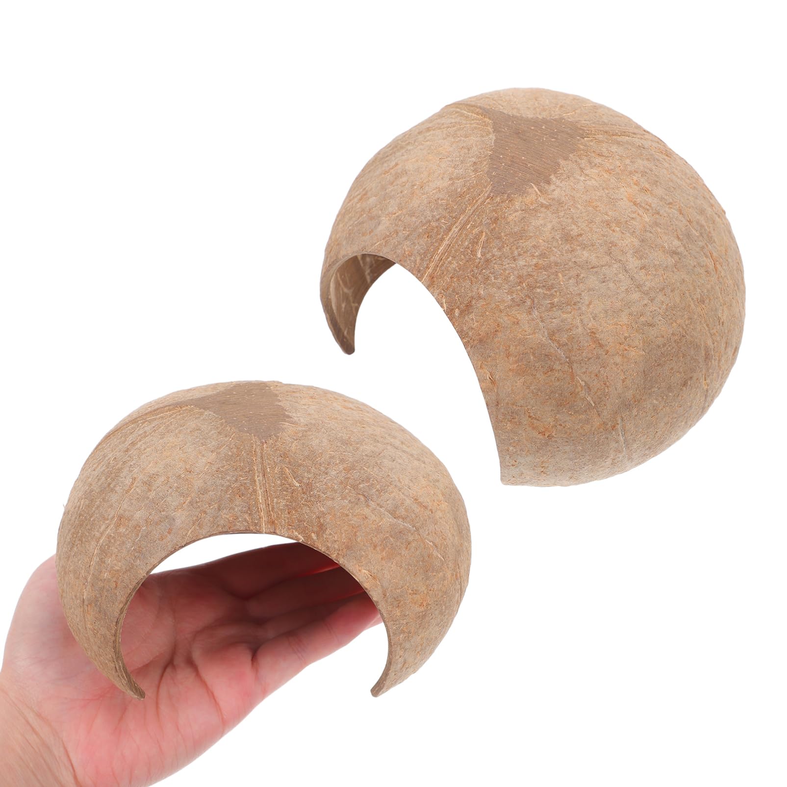 BESPORTBLE 2pcs Spider Shelter Coconut Shell Shrimp Caves Reptile Hideout Hut Fish Tank Hide Lizard Cave Snail Climber Toys Aquarium Ornaments