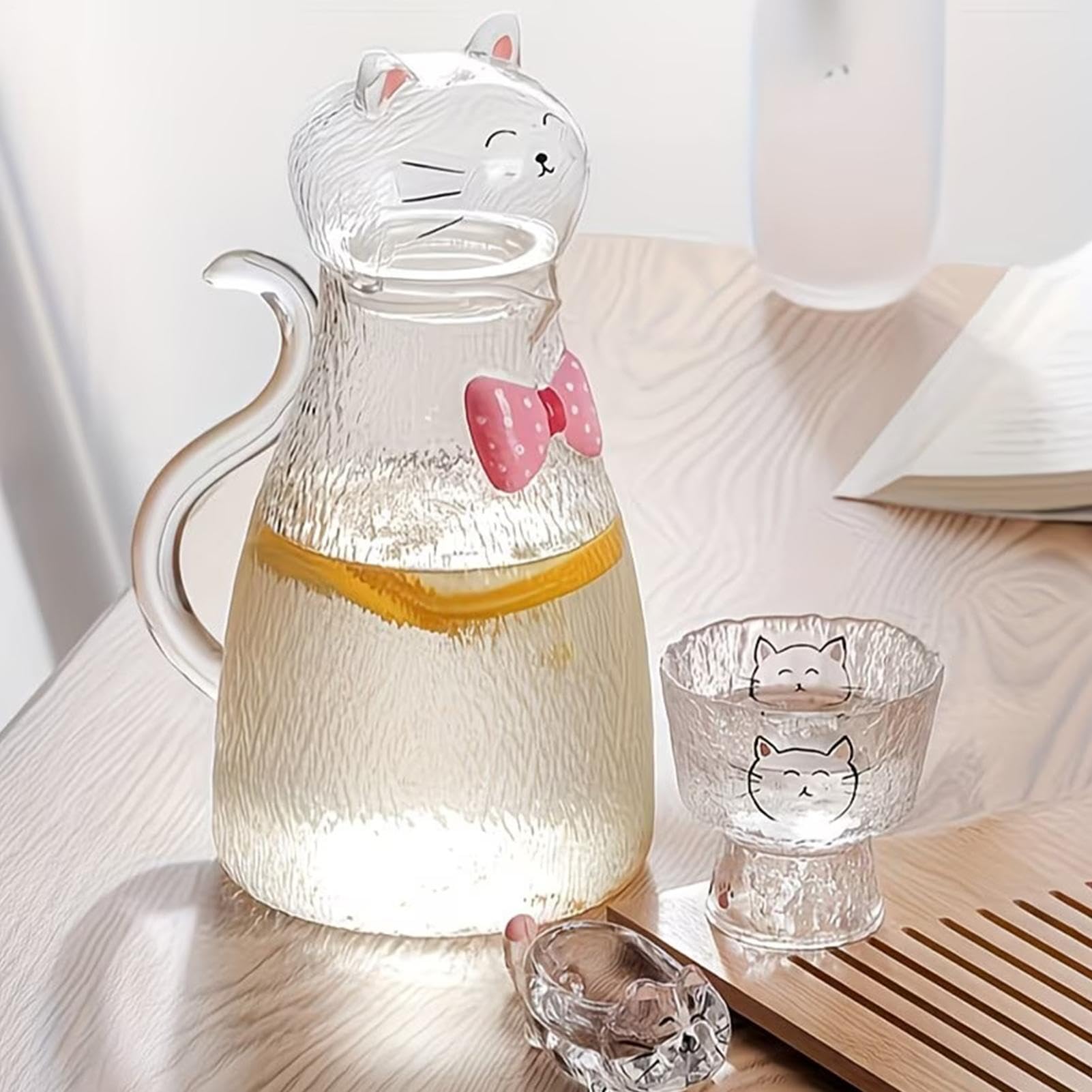Uroczy szklany dzbanek , dzbanki na wodę 1800 ml z pokrywkami