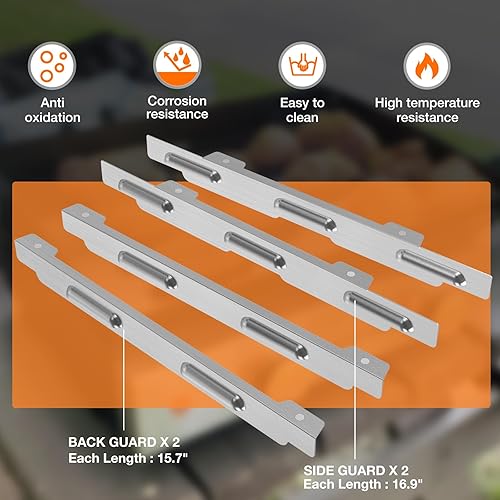 Miniatura 7 de Protectores de viento de acero inoxidable mejorados para plancha Blackstone de 36 pulgadas, accesorios de parrilla Blackstone, ahorro de gas de