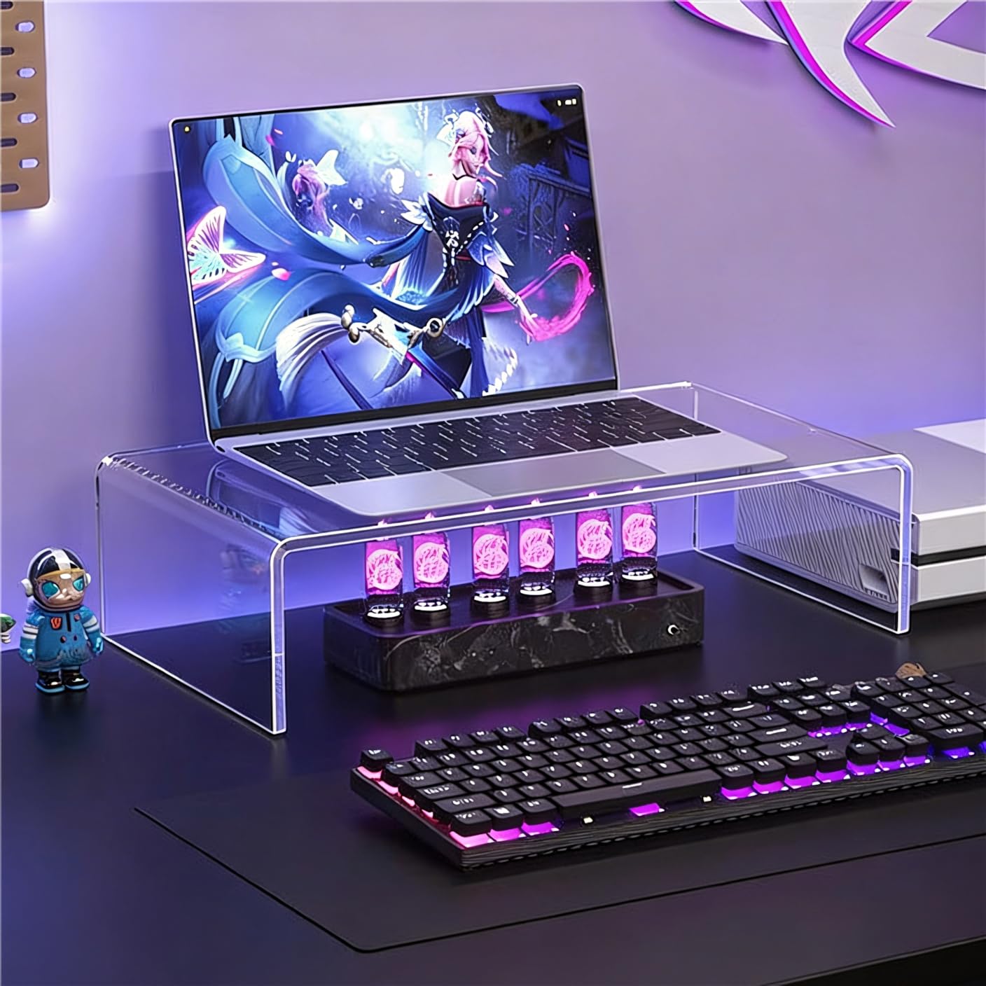 Amazon.co.jp: 透明アクリル モニター台 スタンド デスクトップラック