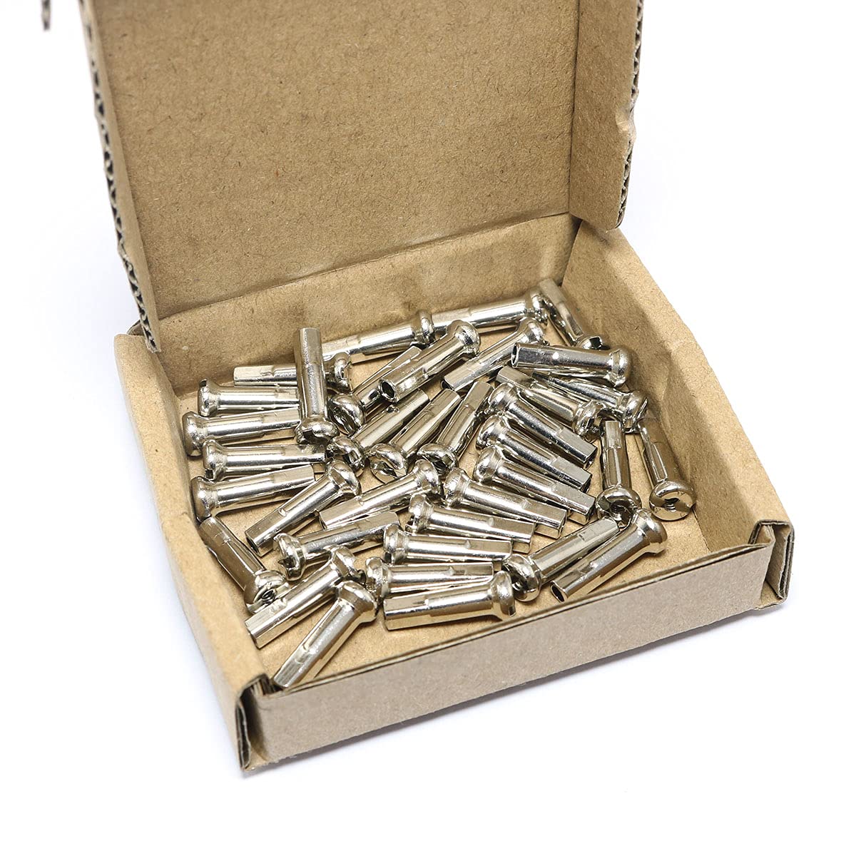 36pcs Mountain Bike Spoke Cap 16mm Spoke Nipples Silver Wheel Spoke Nipples Decor for 14G Mountain Road Bicycles
