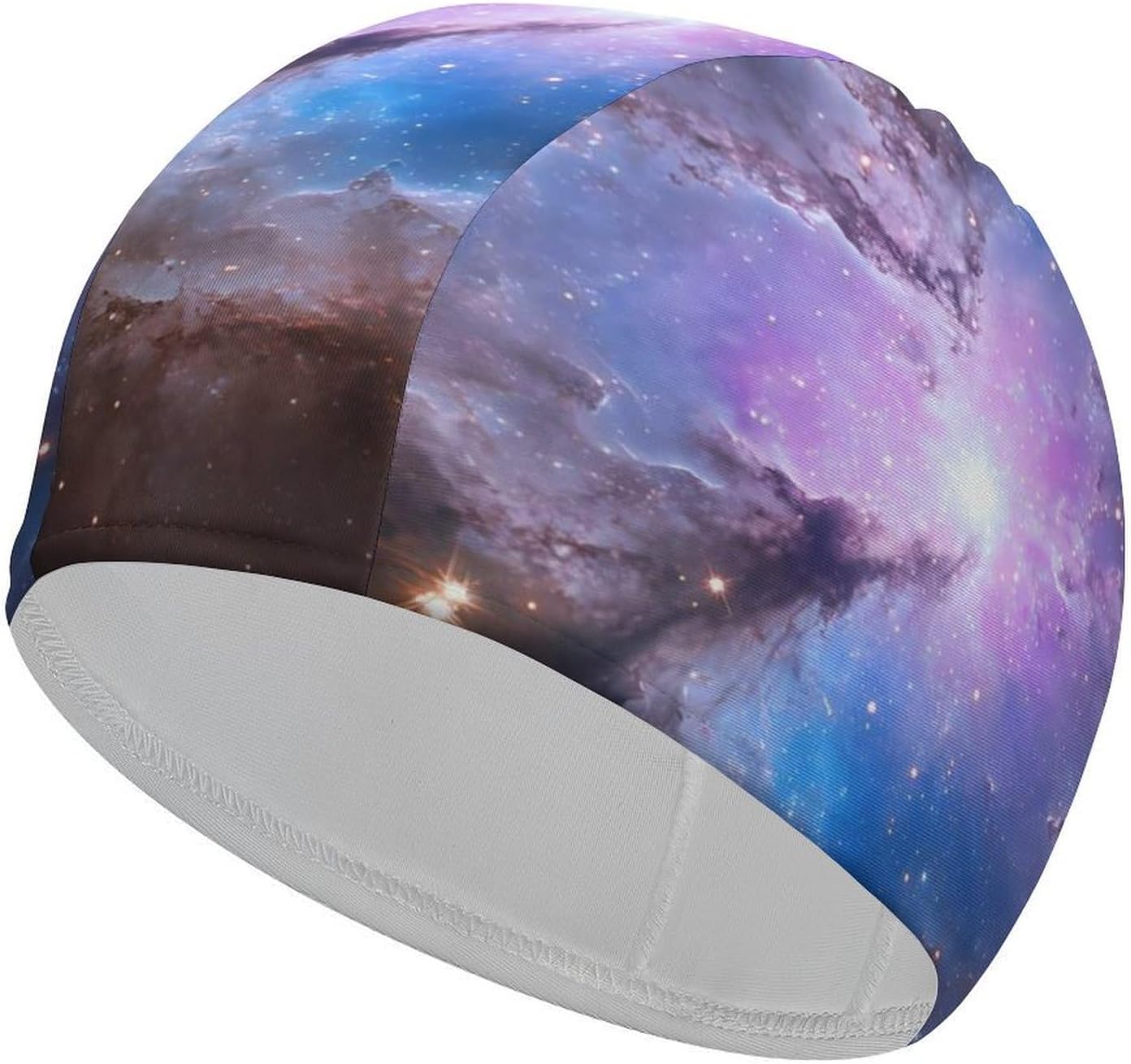 Spaces Galaxy with Stars Womens Swim Cap for Men Adult Swimming Hat Curly Short Medium Long Hair