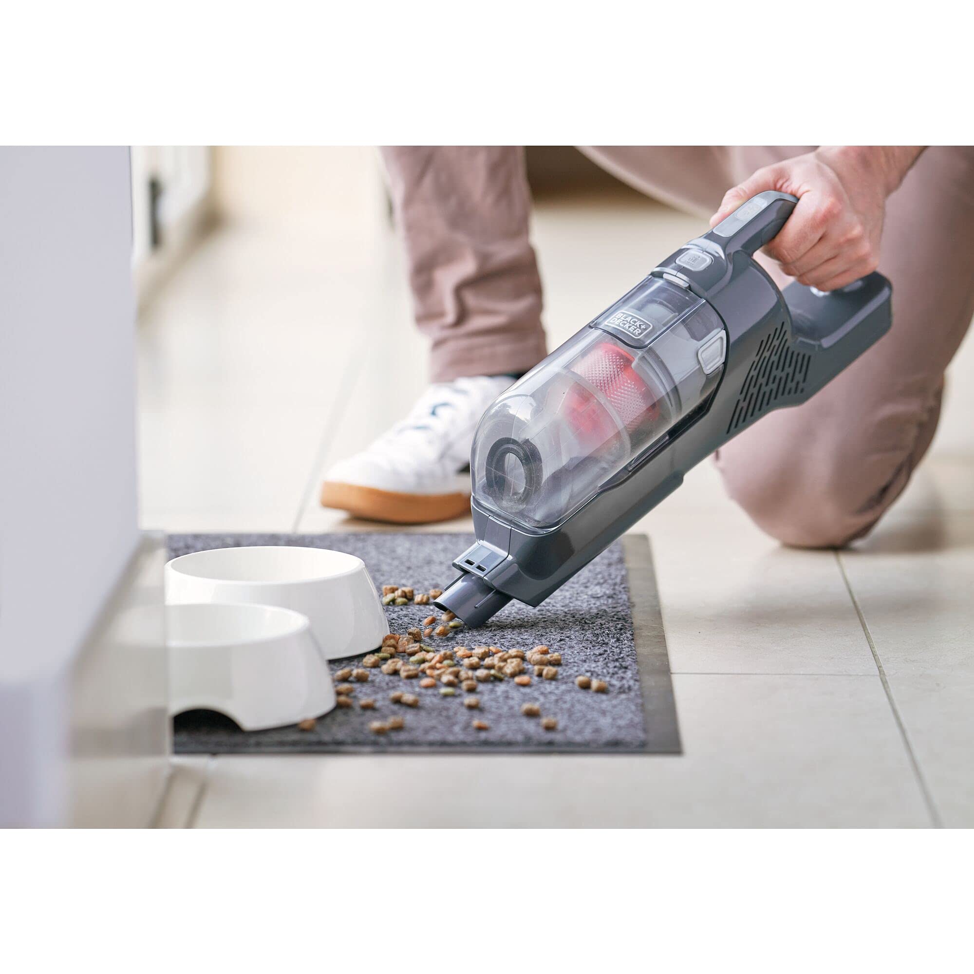 BLACK+DECKER, Bezprzewodowy odkurzacz pionowy 3 w 1 18 V/2 Ah, szaro-pomarańczowy, BHFEA520J-QW