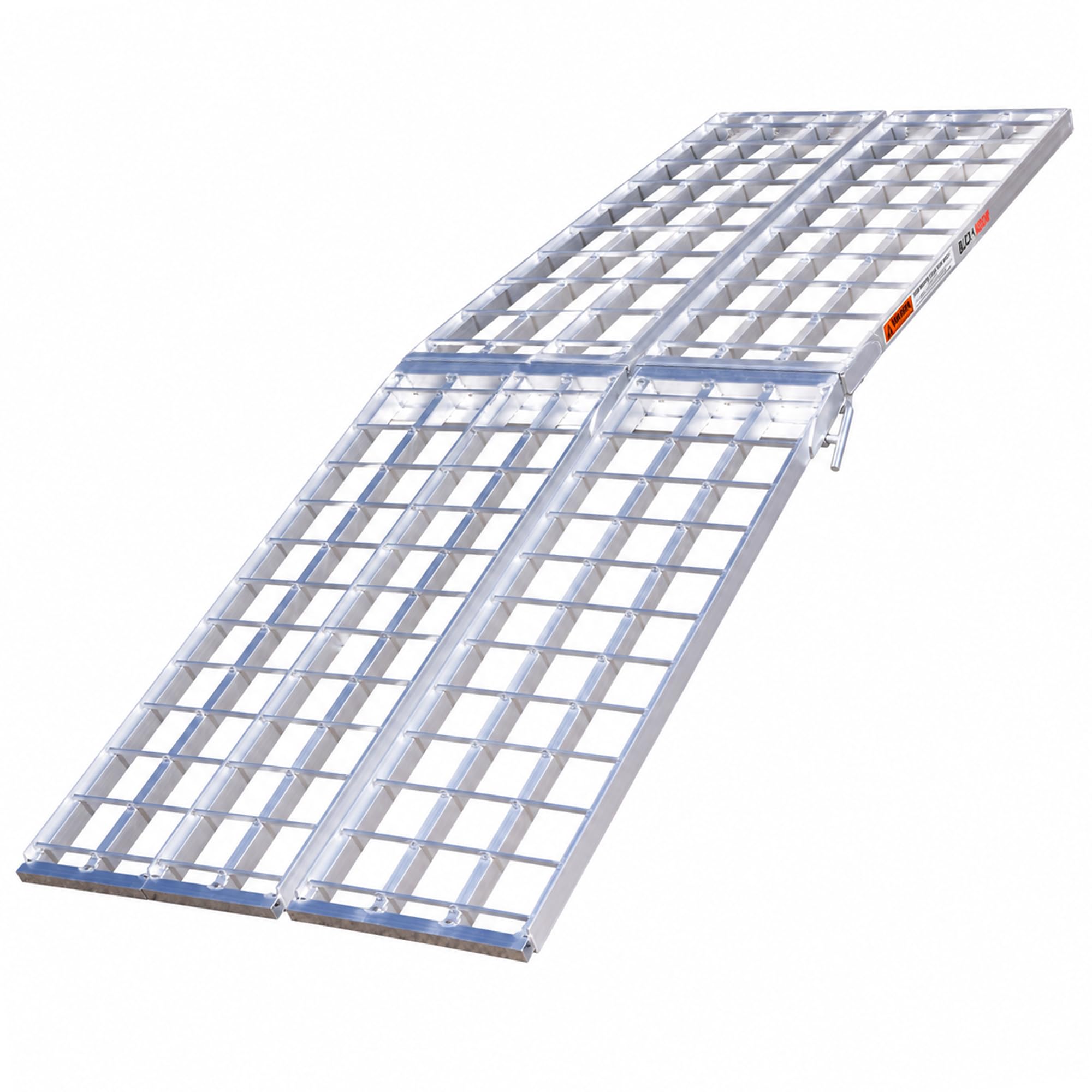 Black Widow Aluminum Arched Folding Motorcycle Ramp, 1,500 lb, 9 Ft x38 in