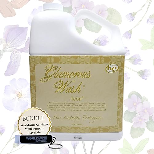 Worldwide Nutrition Paquete Tyler Candle Company Glamorous Wash Icon Scent Detergente líquido para ropa  Detergente líquido de lujo para ropa