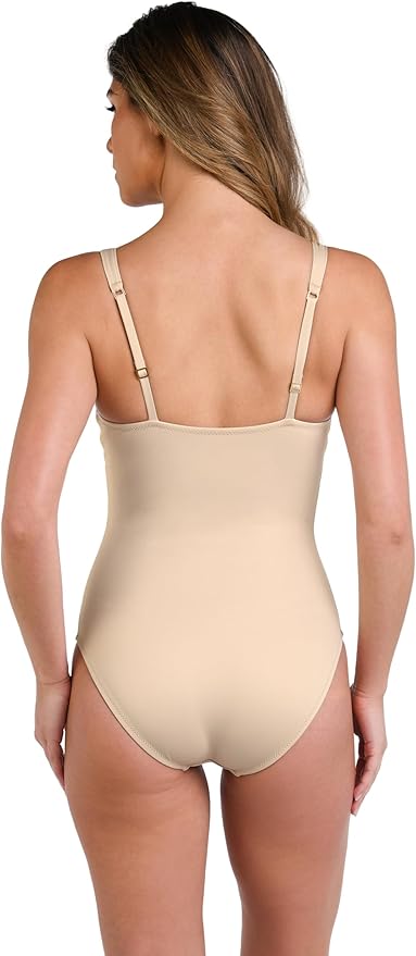 La Blanca Damen Tankini Über Der Schulter - Badeanzug Mit Bauchkontrolle Sonnenuntergang Design