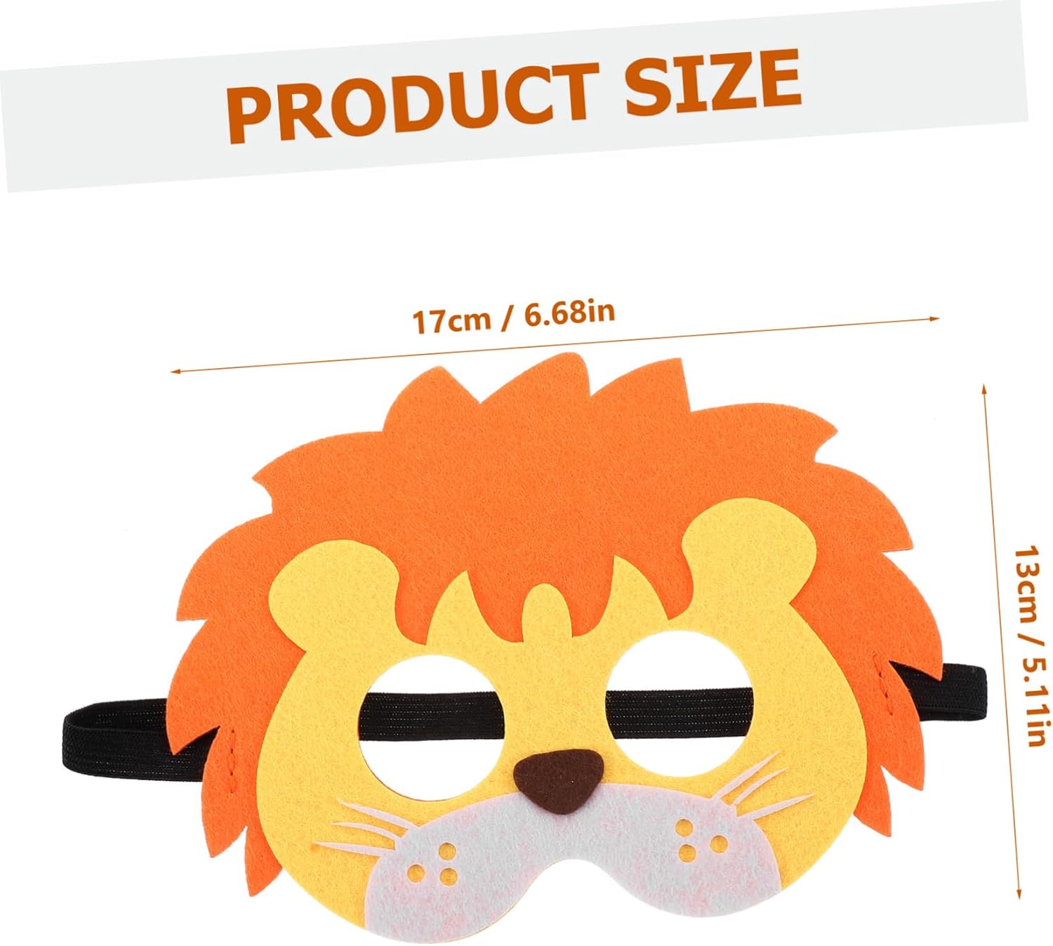 Toyvian 12Pcs Animal Themed Felt Masks for Halloween Party Cosplay Reusable Cartoon Mask with Elastic for Easy Wear