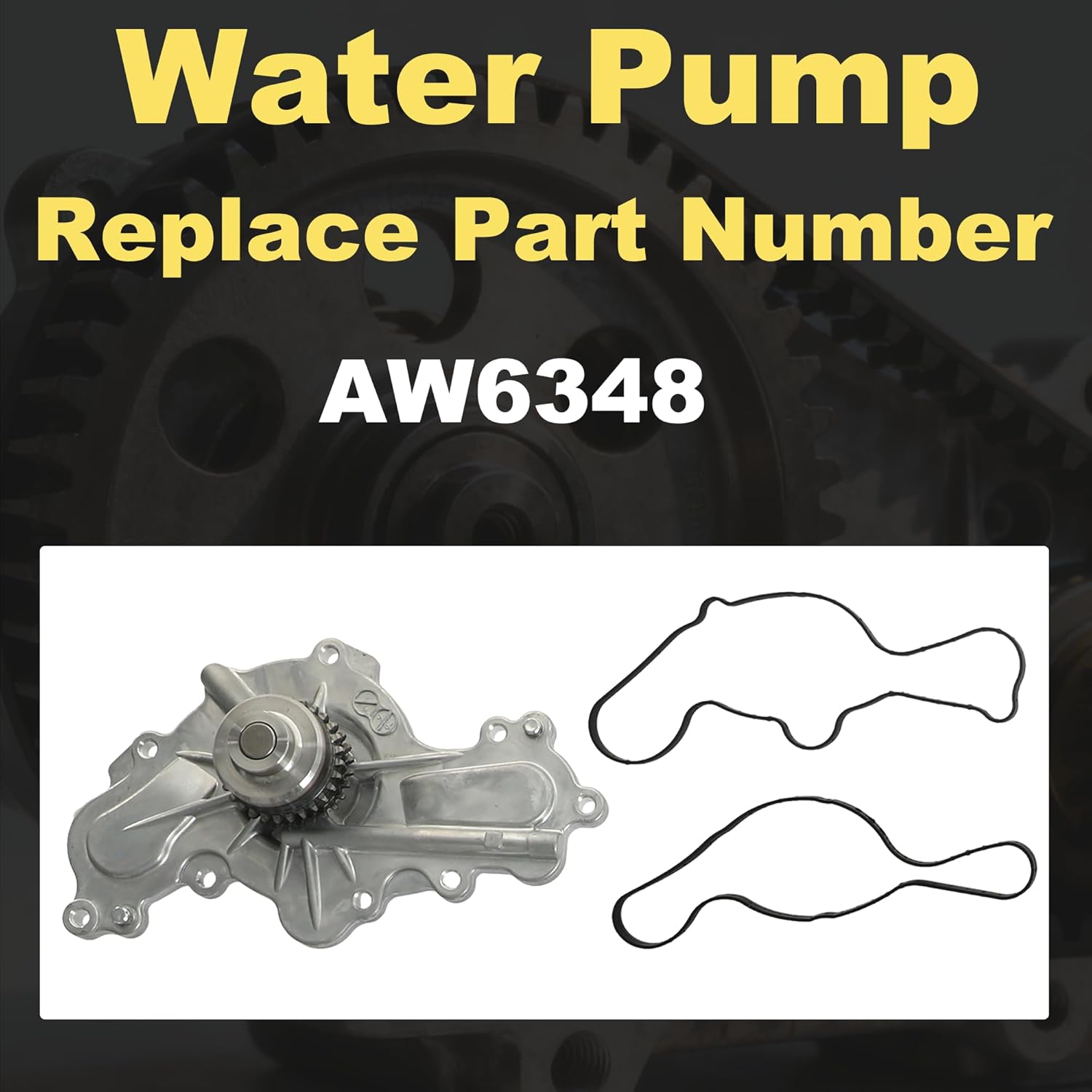 Timing Chain Kit3.5 3.7L, w/Water Pump Fit For Ford Lincoln Explorer Flex Fusion Taurus MKS MKT MKZ 2011-2017 3.5L 3.7L V6 125-3340 BL3Z-6268-A 3726cc