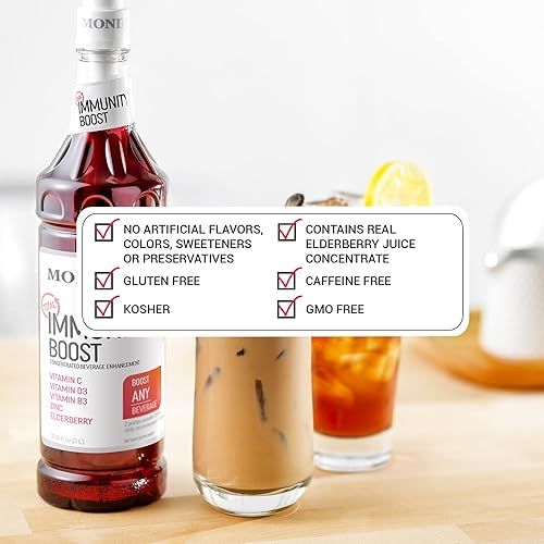 Miniatura 6 de Monin - Aumento de la inmunidad total, suplemento de apoyo inmunológico, mezcla líquida de vitaminas, minerales y antioxidantes, vitamina C y D que