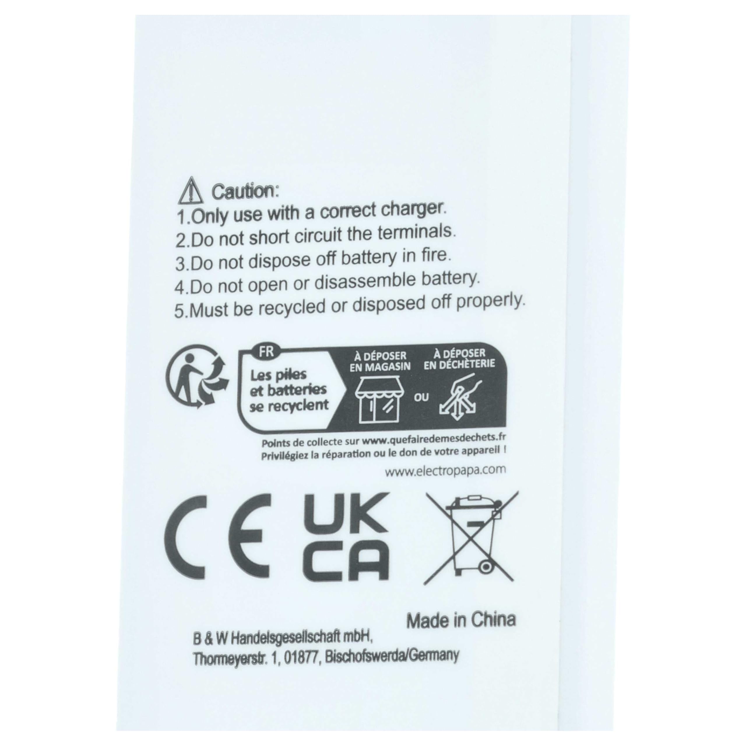 vhbw 1 x bateria kompatybilna z Sony-Ericsson Z200, Z500a, Z500c, Z500i, T290i, Z200i, Z208, Z500, smartfon (850mAh, 3,7 V, Li-Ion)