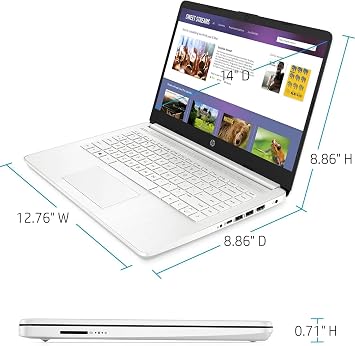 HP 14 Ultrabook Intel 4-Core CPU Back to School Limited Edition with Microsoft 365 32GB RAM 1600GB Storage (64GB OnBoard withHP 512GB P500 Portable SSD + 1TB OneDrive) Win11 Pro Snow White