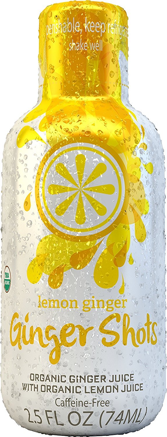 Ginger Shots, Juice Lemon Ginger Organic, 2 Fl Oz