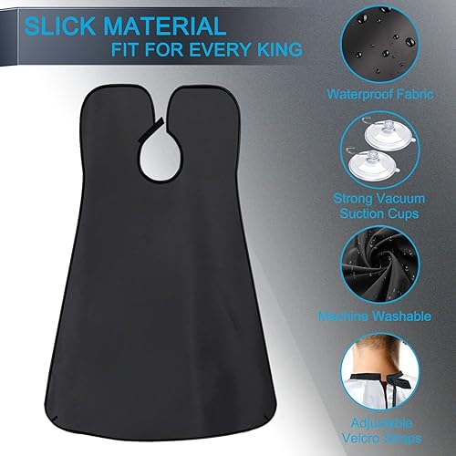 Miniatura 2 de Delantal con babero para barba para afeitar, antiadherente, accesorios de aseo para hombres, esposo, padre